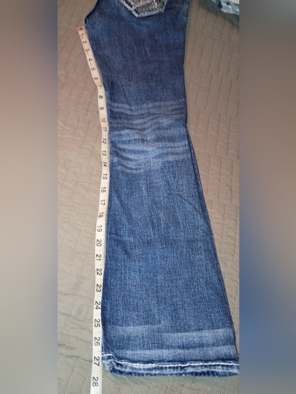 Rock Revival Semah Mid-Rise Boot Stretch Ripped Jeans Ladies Size 24 - Picture 11 of 16